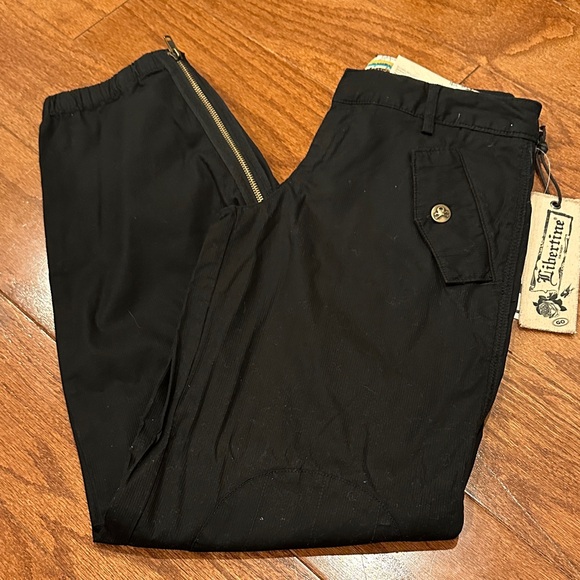 Libertine women’s Black zip ankle jogger Pants - Picture 1 of 7